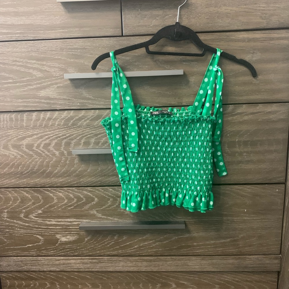 Zara Polka Dot Crop Top